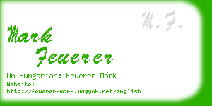 mark feuerer business card